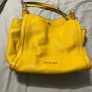 Michael Kors Yellow Shoulder Bag With Gold Hardwa… - image 1